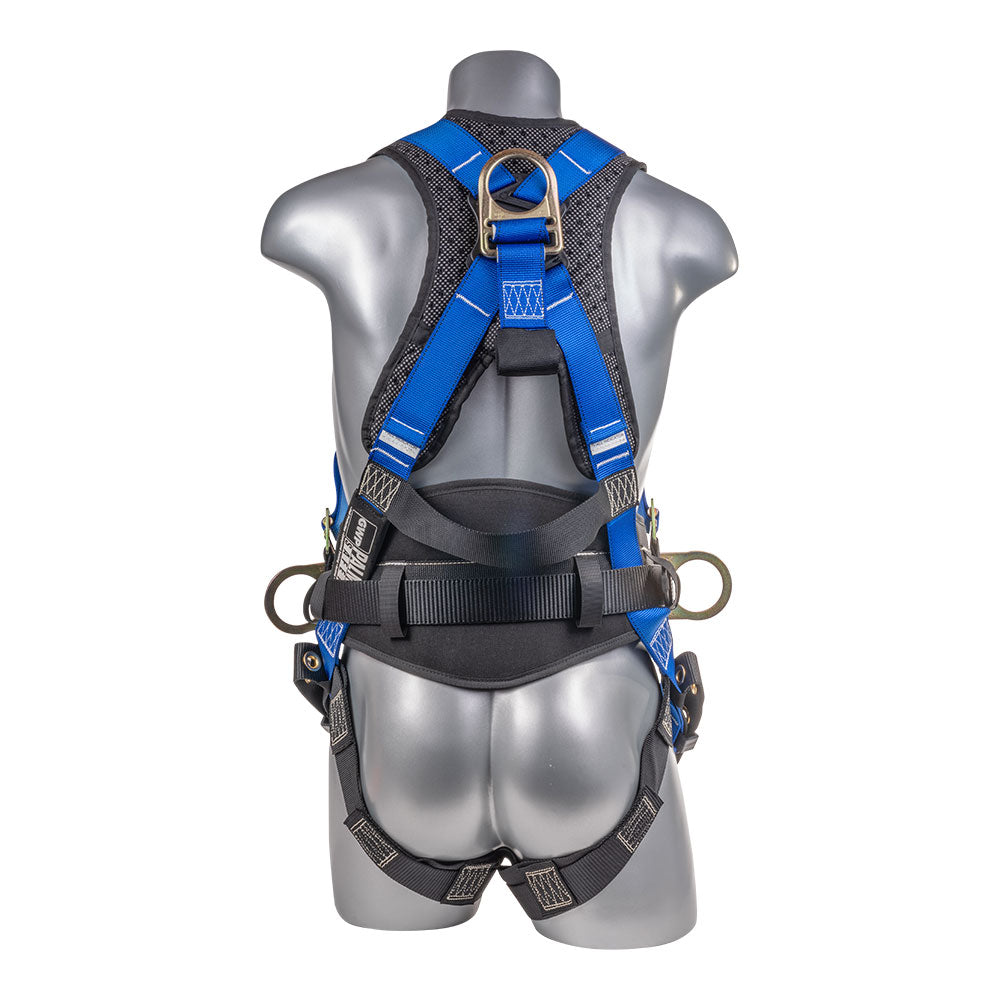 Hammerhead™ Series Harness 5pt., Padded Back, QCB Chest, Tongue & Buckle Leg Straps, SRL Back Plate, Positioning Belt with Side D-Rings