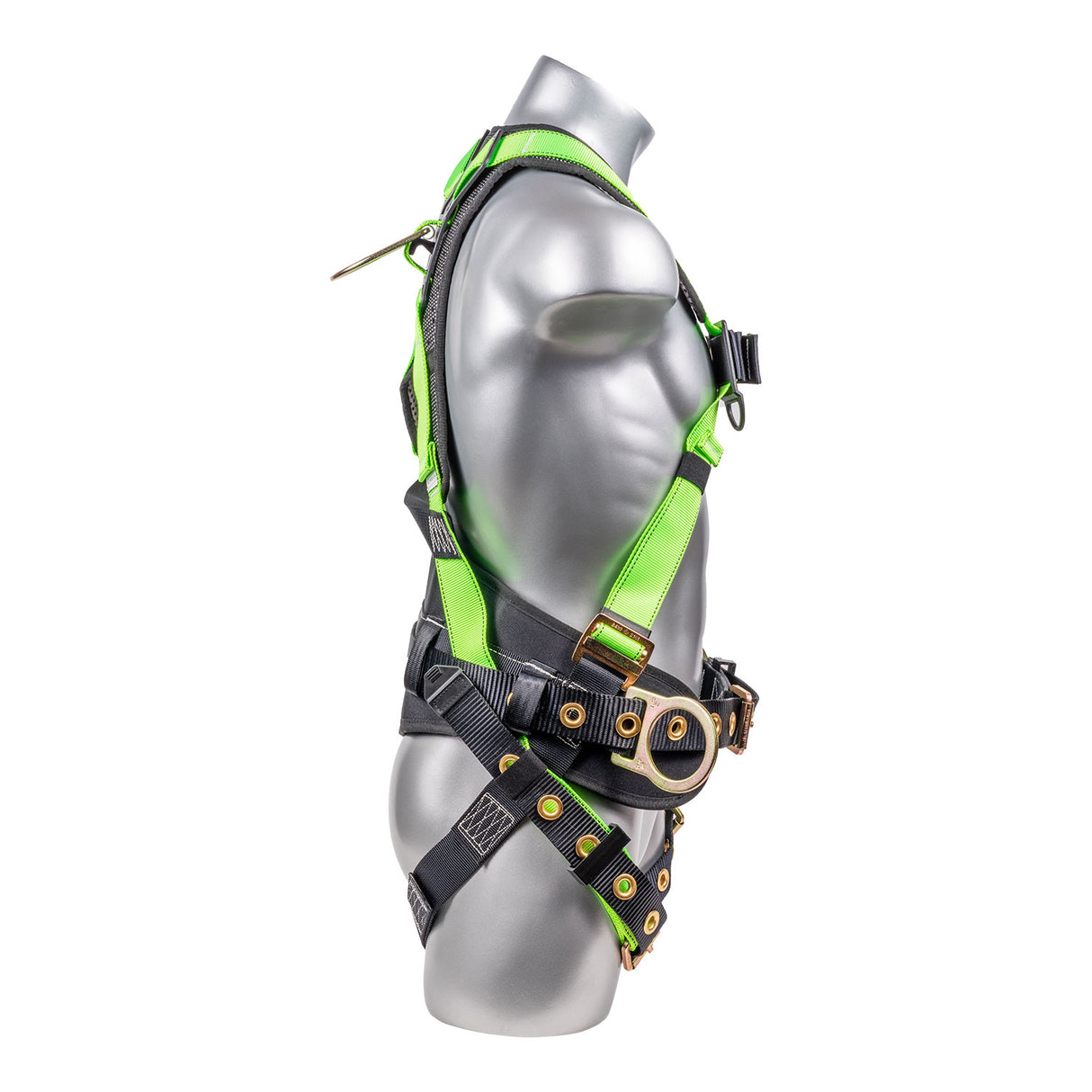 Hammerhead™ Series Harness 5pt., Padded Back, QCB Chest, Tongue & Buckle Leg Straps, SRL Back Plate, Positioning Belt with Side D-Rings