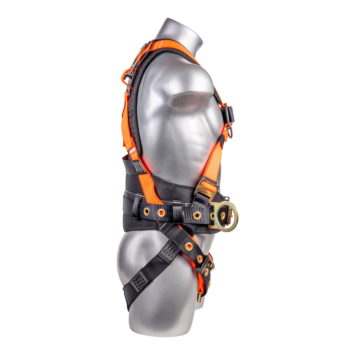 Hammerhead™ Series Harness 5pt., Padded Back, QCB Chest, Tongue & Buckle Leg Straps, SRL Back Plate, Positioning Belt with Side D-Rings