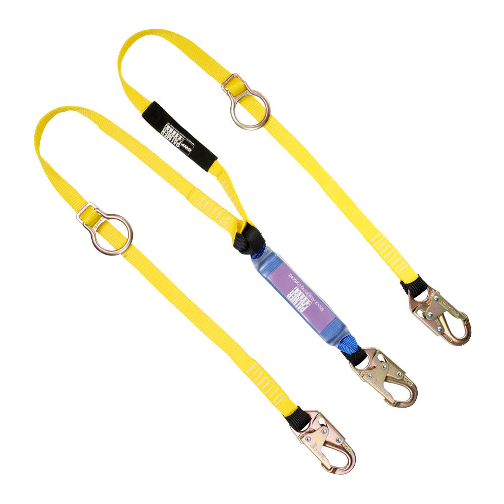 Lanyard 6 ft. Tie Back, Shock Absorber, Small Hook, Double Leg.