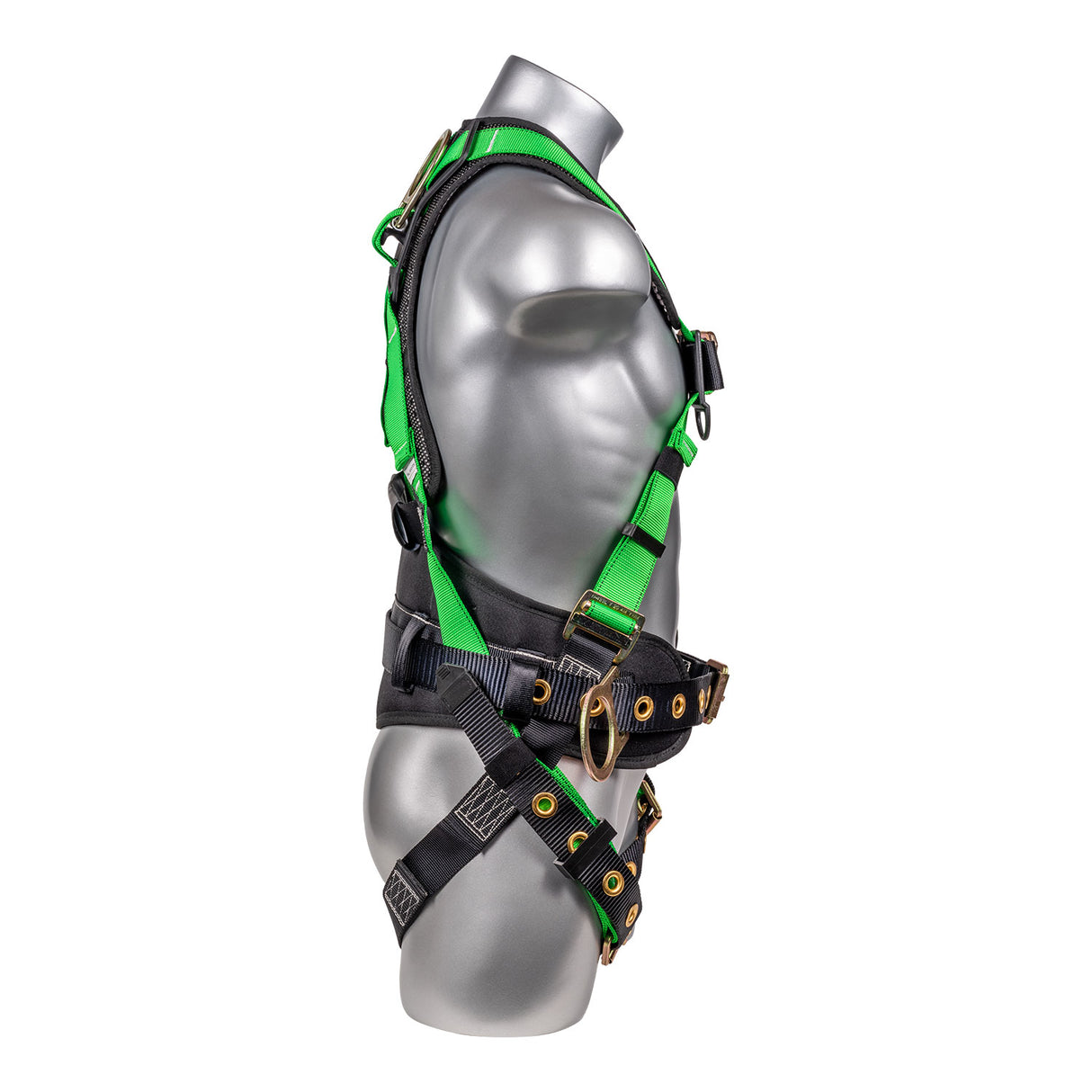 Hammerhead™ Series Harness 5pt., Padded Back, QCB Chest, Tongue & Buckle Leg Straps, SRL Back Plate, Positioning Belt with Side D-Rings