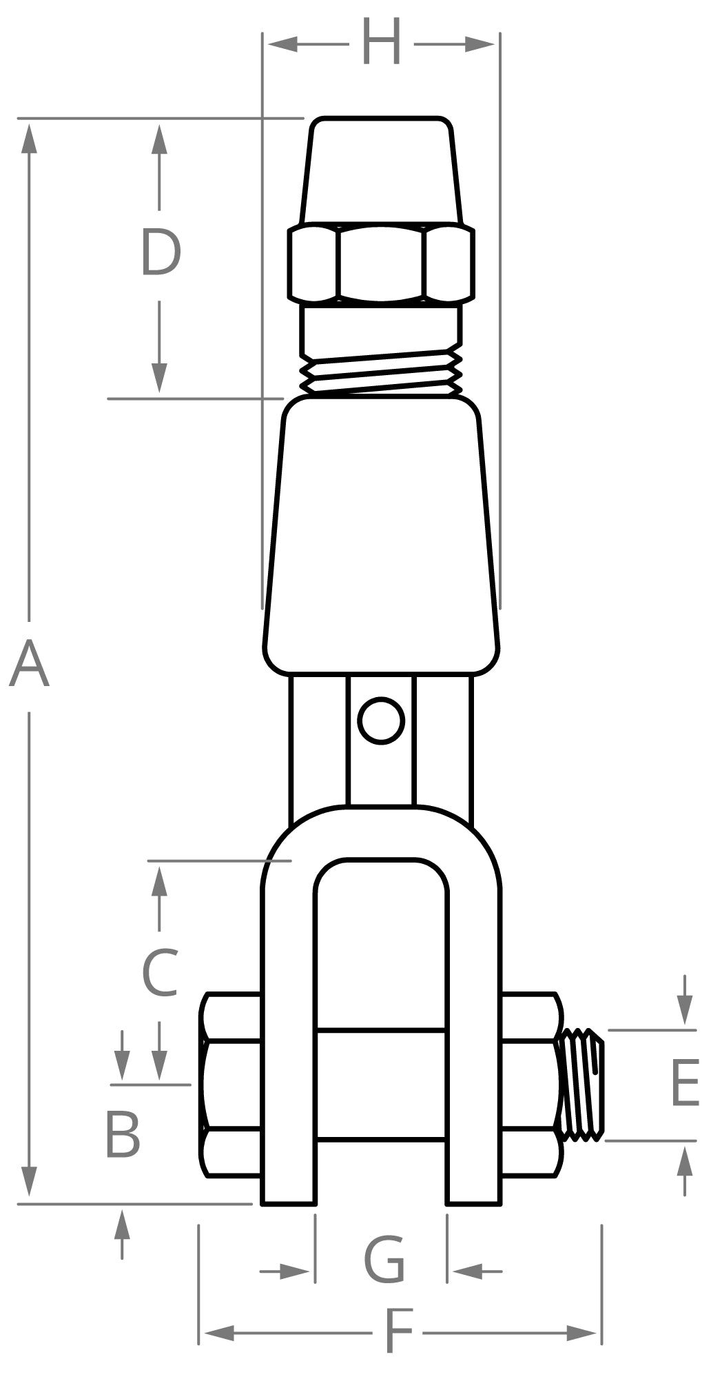 Radio Antenna Open End Fitting