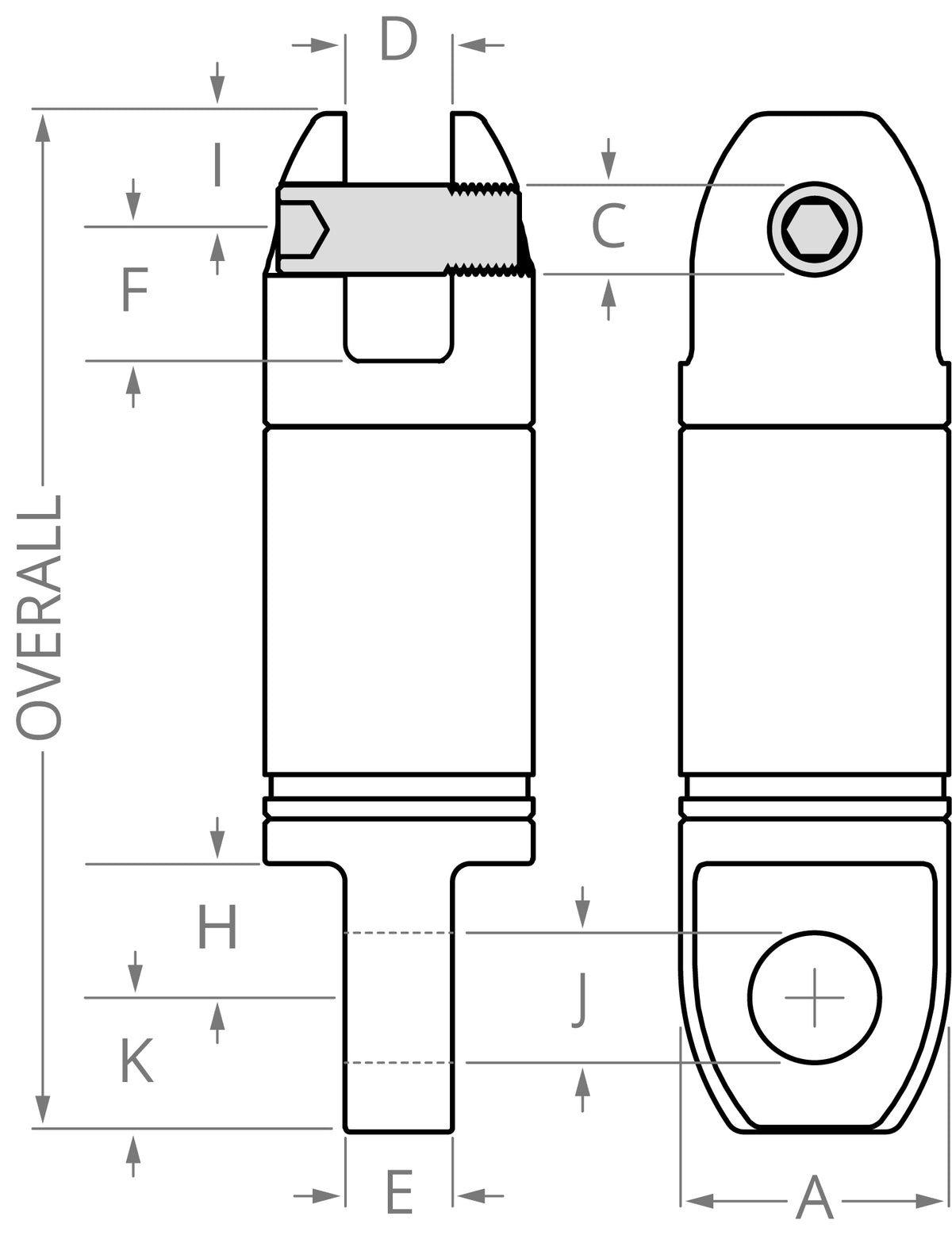 Clevis & Eye Sealed Swivel – Model SS-68