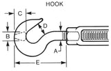 Hook & Eye Turnbuckle Hot Dipped Galvanized Specifications