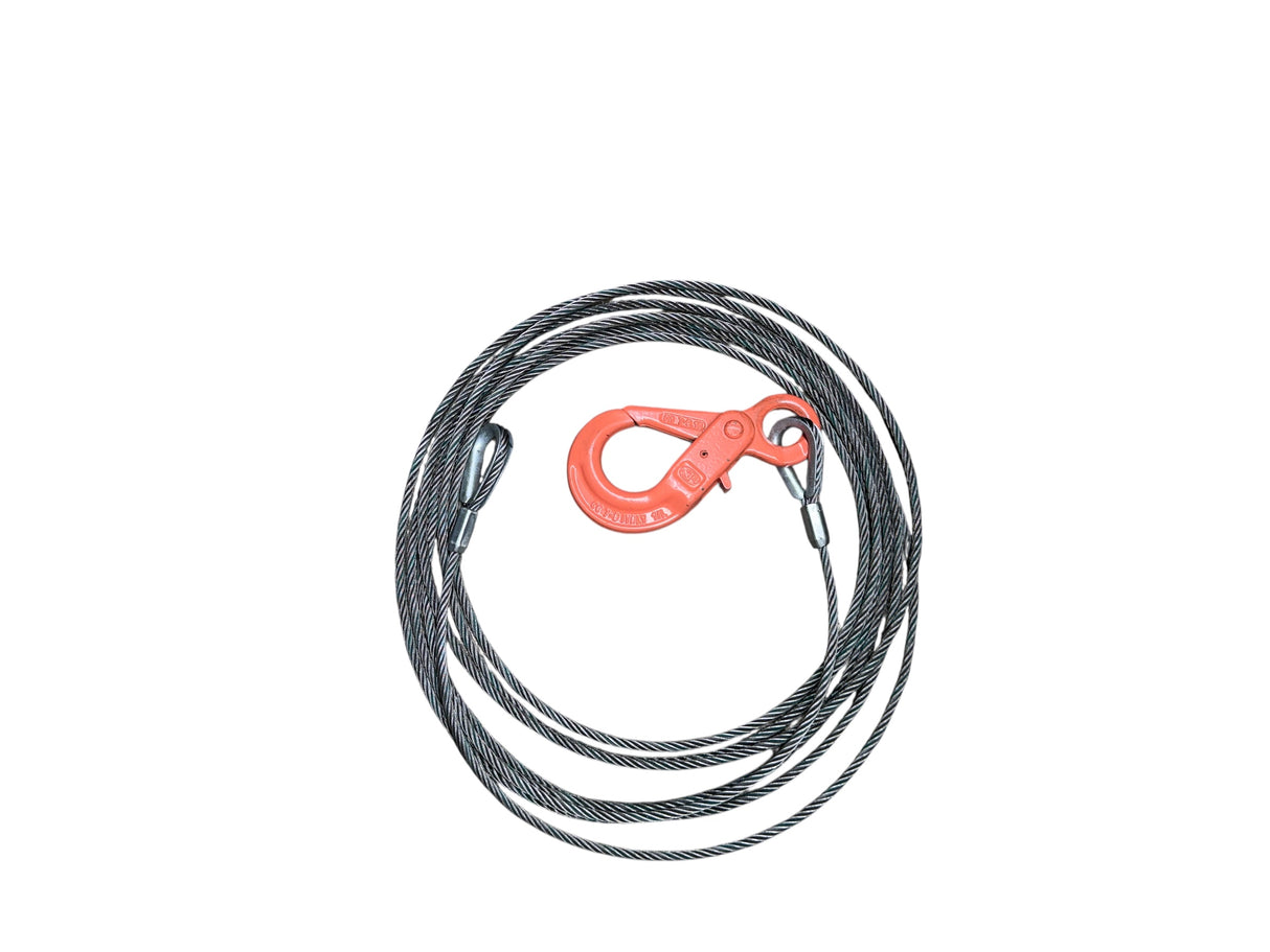 WINCH LINES WITH SELF LOCKING EYE HOOK