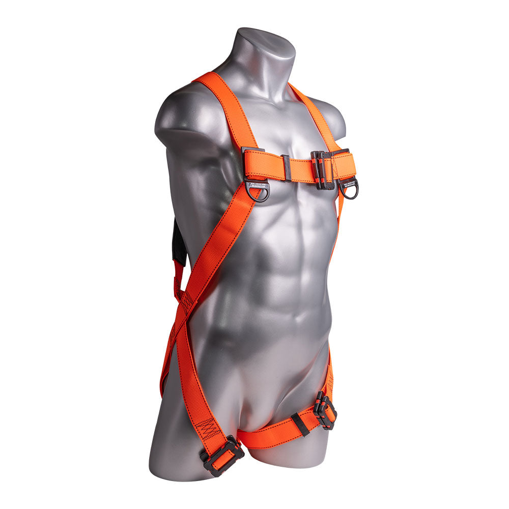 Stingray™ Series Harness 3pt., Dielectric Hardware, Loop D-Ring, Orange
