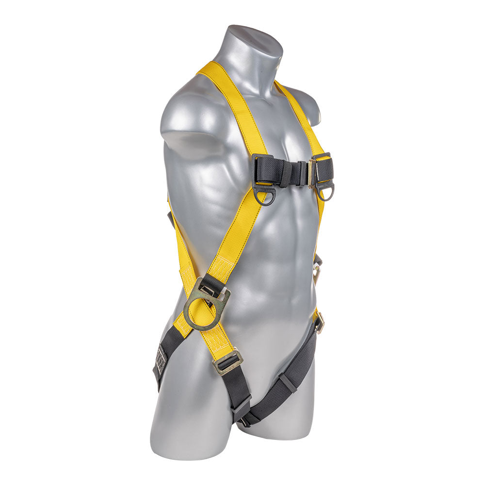 Harness 3pt., Pass-Thru Legs, Back/Side D-Rings, Yellow