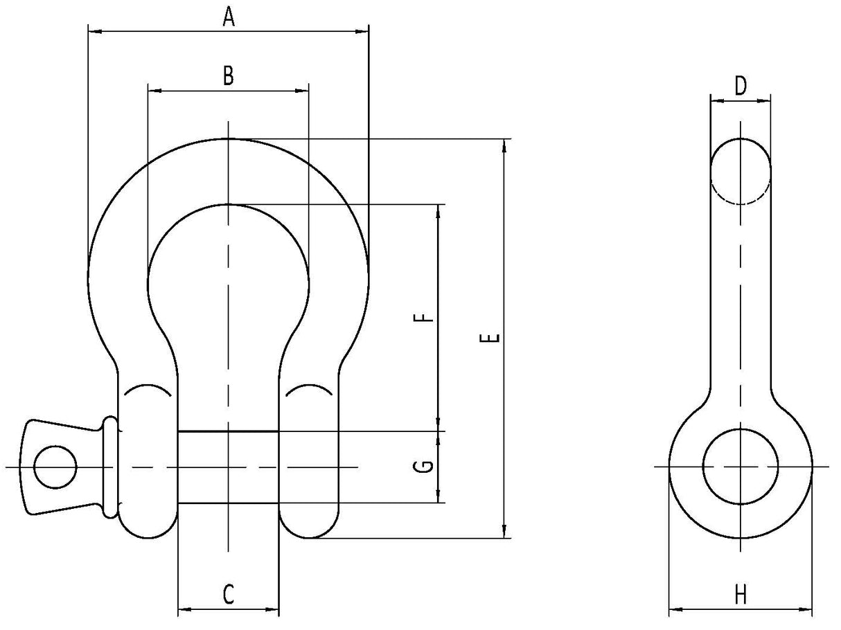 Actek Screw Pin Type Alloy Shackle