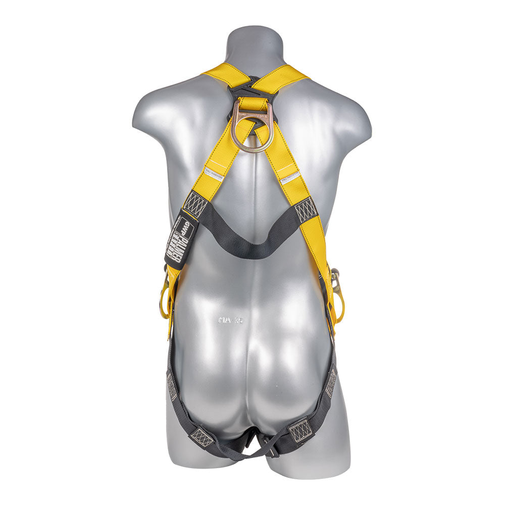 Harness 3pt., Pass-Thru Legs, Back/Side D-Rings, Yellow