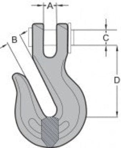 Grade 70 Clevis Grab Hooks Drawing