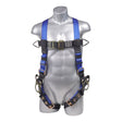 Mako™ Series Harness 5pt., Front/Back/Side D-Rings,  Tongue and Buckle Leg Straps, Blue