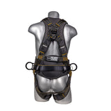 Hammerhead™ Series Harness 5pt., Padded Back, Legs and Belt, QCB Chest and Legs, Back/Side D-Rings, Black