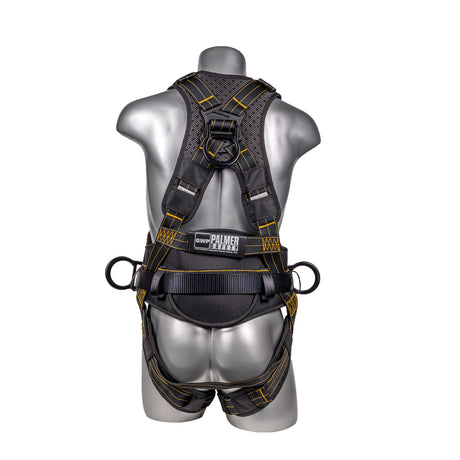 Hammerhead™ Series Harness 5pt., Padded Back, Legs and Belt, QCB Chest and Legs, Back/Side D-Rings, Black