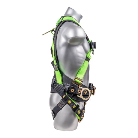 Hammerhead™ Series Harness 5pt., Padded  Back, QCB Chest, Tongue & Buckle Leg  Straps, SRL Back Plate, Positioning Belt with  Side D-Rings