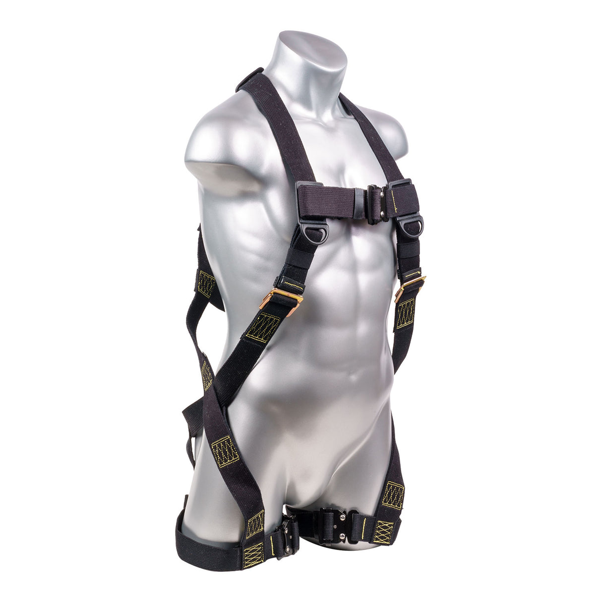 Stingray™ Series FR Harness 5pt., QCB Chest and  H-Style Legs, SRL Back Plate, Black