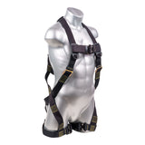 Stingray™ Series FR Harness 5pt., QCB Chest and  H-Style Legs, SRL Back Plate, Black