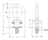 Actek Forged Swivel Hoist Rings (Metric)
