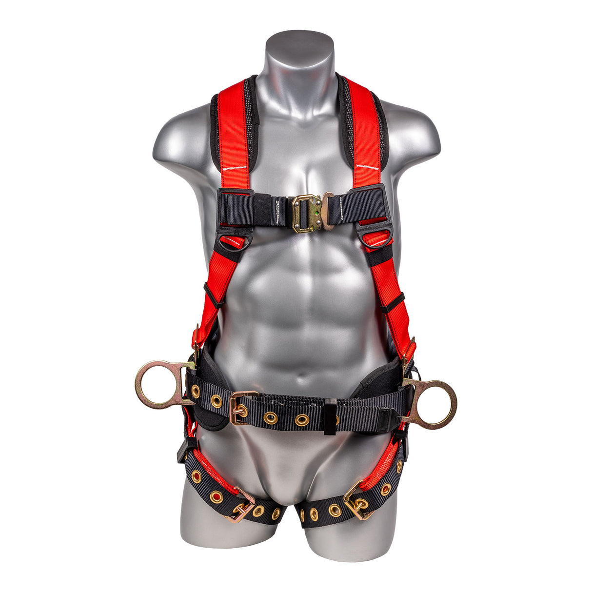 Hammerhead™ Series Harness 5pt., Padded  Back, QCB Chest, Tongue & Buckle Leg  Straps, SRL Back Plate, Positioning Belt with  Side D-Rings