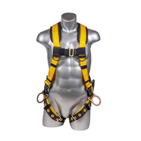 Hammerhead™ Series Harness 5pt., Padded  Back, Tongue and Buckle Leg Straps, SRL  Back Plate, Side D-Rings