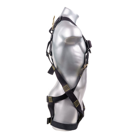 Stingray™ Series FR Harness 5pt., QCB Chest and  H-Style Legs, SRL Back Plate, Black