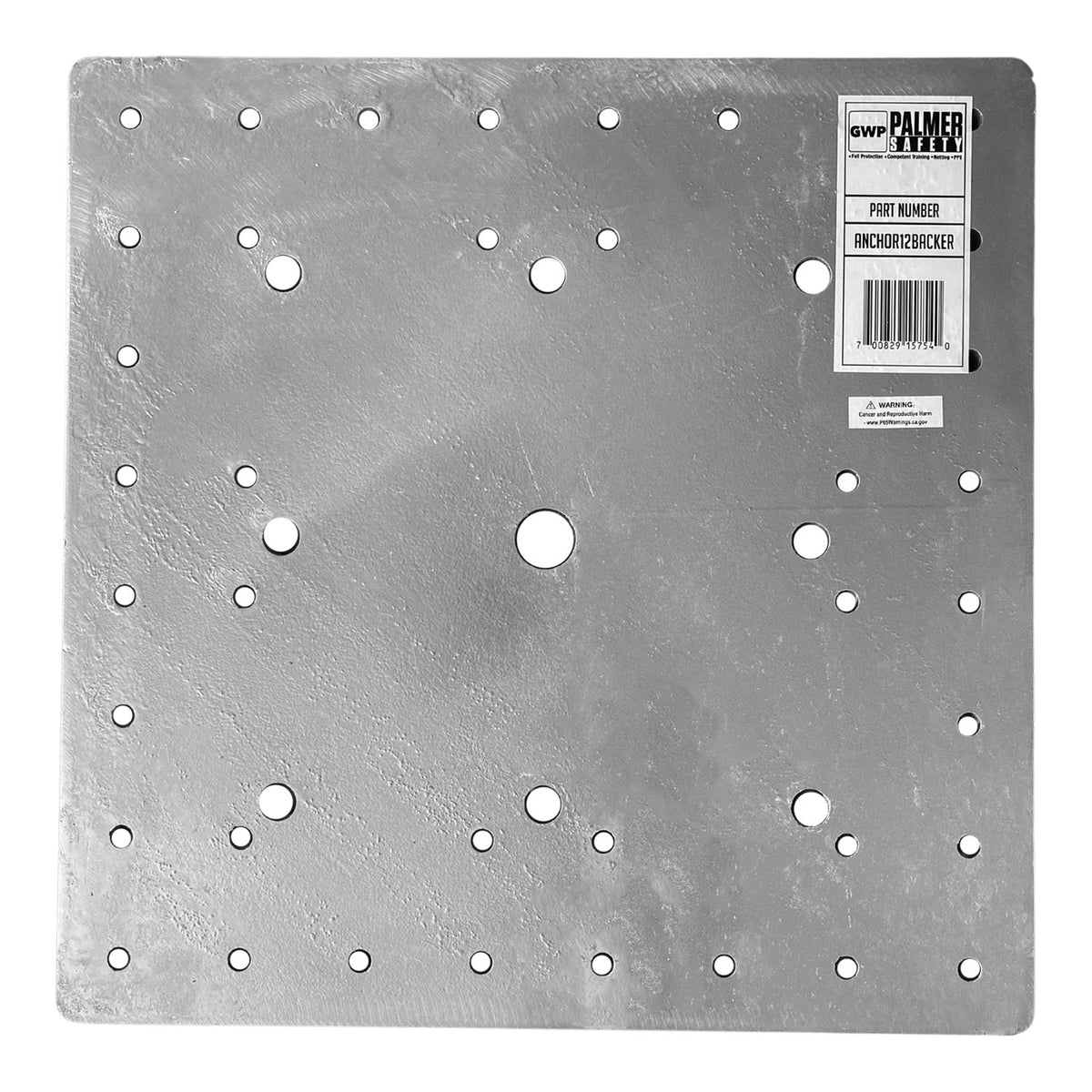 Square Rope Back Plate Edwards Wire Rope | 12” Roof Anchor Back Plate