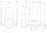 Actek Round Base Swivel Hoist Ring (Metric)