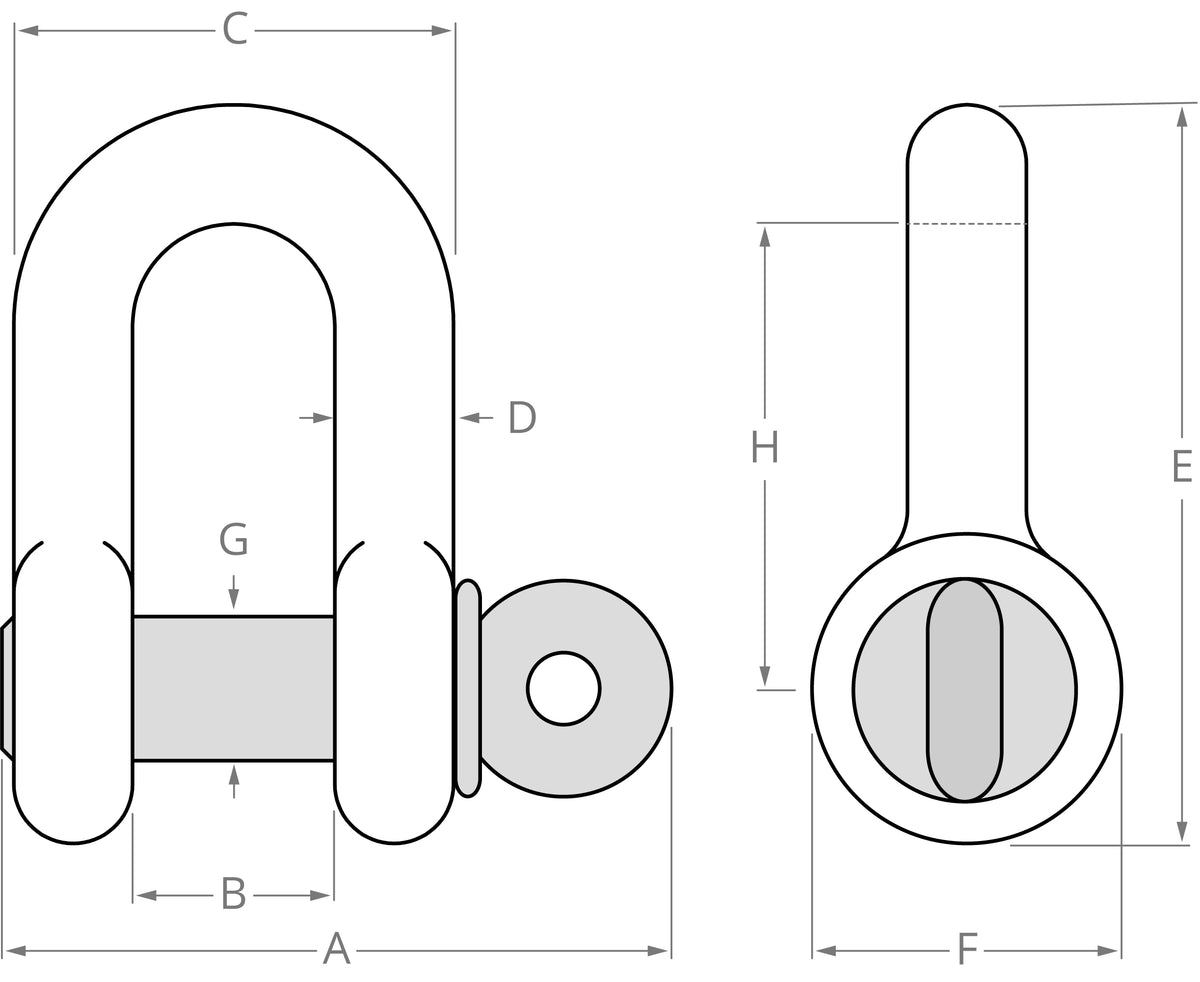 Shackle and Pin Assembly