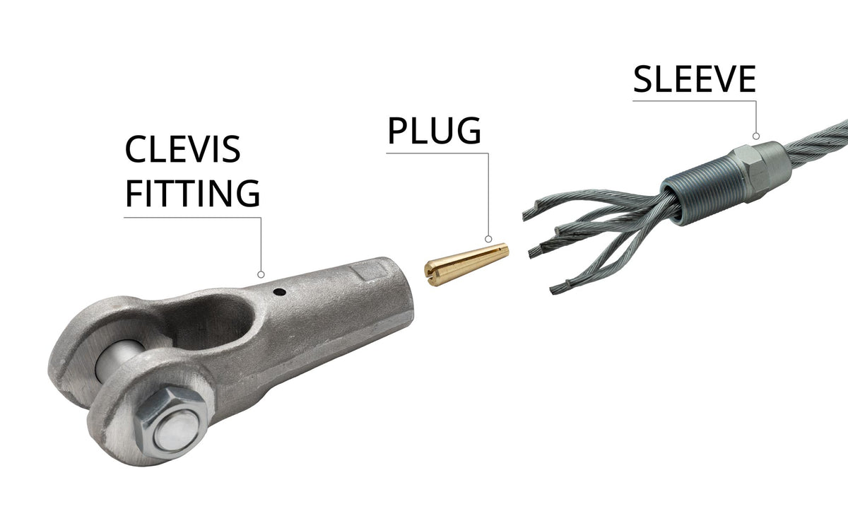 Clevis Socket Fitting (with Threaded Pin and Nut)