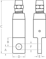 Machined Carabiner Eye Socket Fitting for Kernmantle Rope