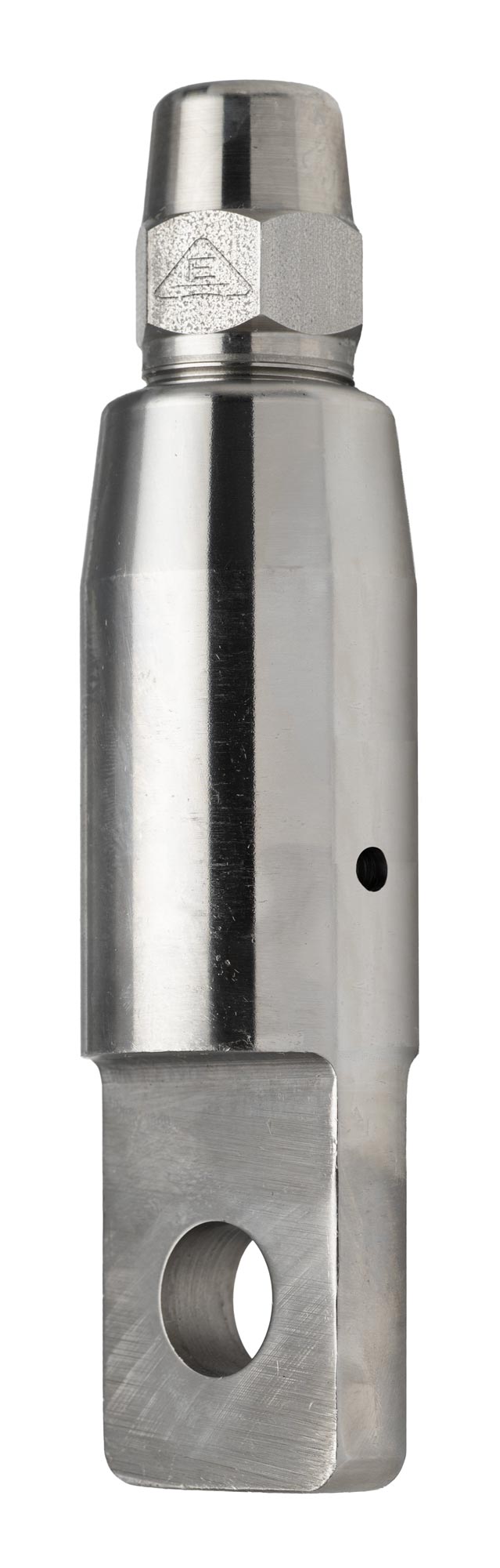 Machined Carabiner Eye Socket Fitting for Kernmantle Rope