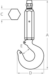 Swivel Hook Socket Fitting (Non-Roller Bearing)