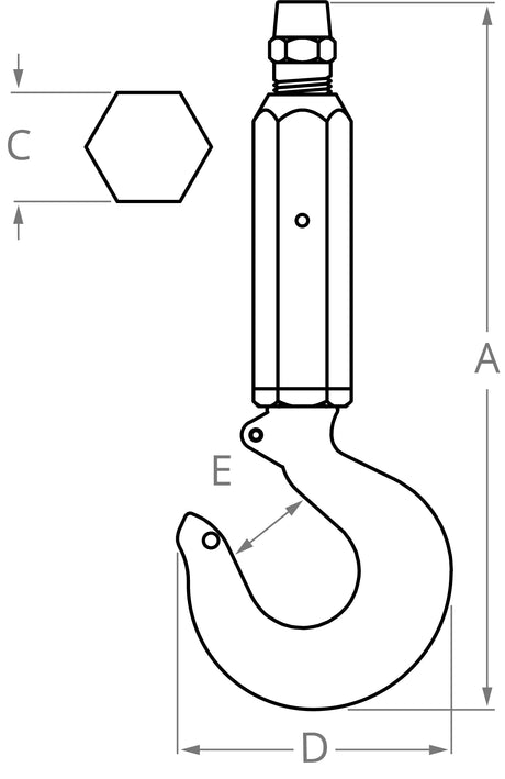 Swivel Hook Socket Fitting (Non-Roller Bearing)