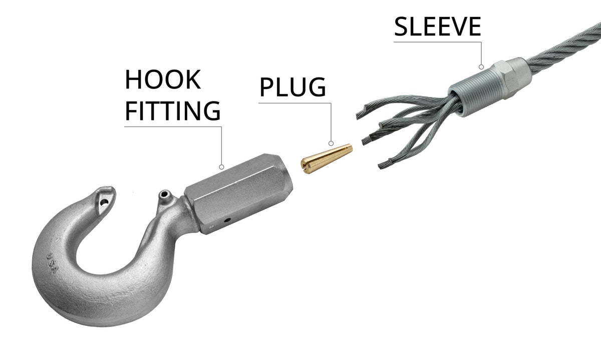 Non-Swivel Hook Socket Fitting