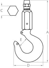 Non-Swivel Hook Socket Fitting