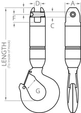 Clevis & Hook Angular Contact Bearing Swivel – Model 62
