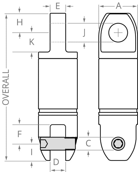 Eye & Clevis Sealed Swivel – Model SS-65