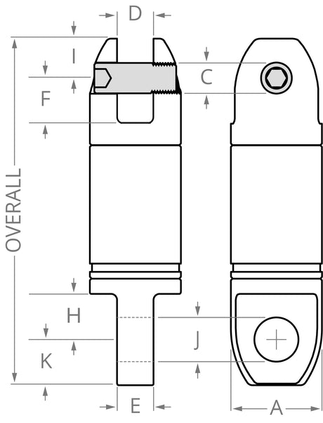 Clevis & Eye Pressure Compensated Swivel – Model SSP-68