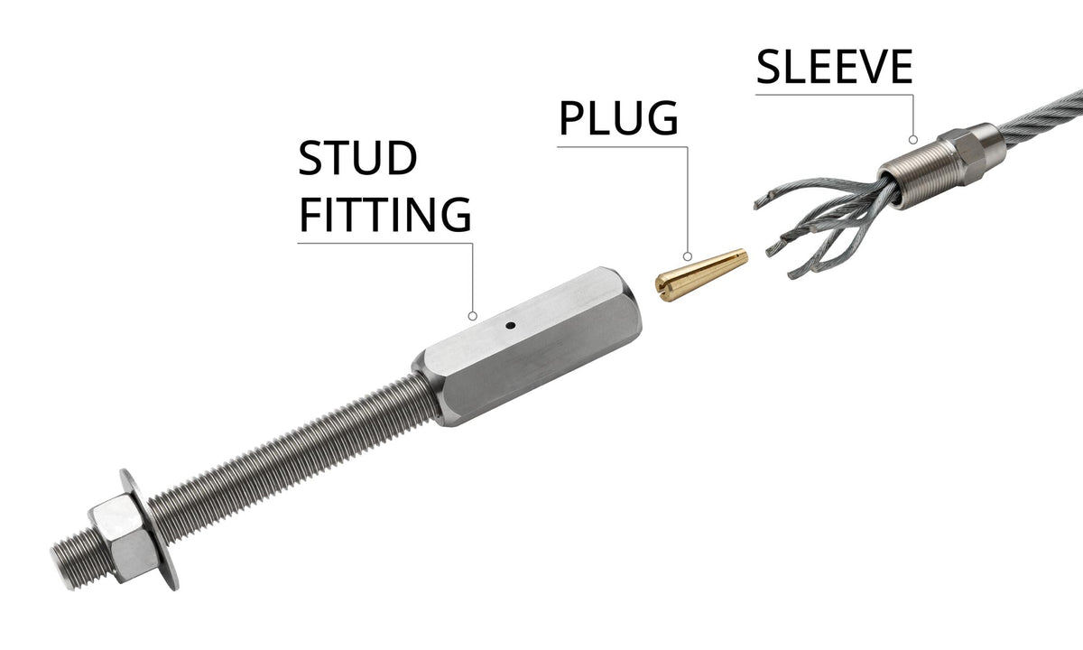 Coarse Thread Stud Socket Fitting (Longer/Wider)