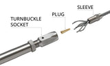 Closed Body Clevis and Socket Turnbuckle