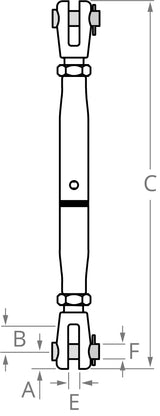 Closed Body Double Clevis Turnbuckle IJ Series