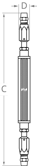 Open Body Double Socket Turnbuckle