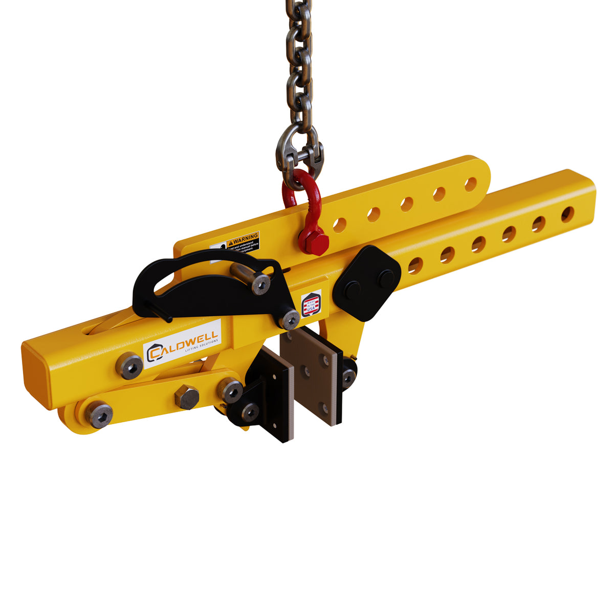 Caldwell Adjustable-Lift-Point Concrete Pressure Tong with Urethane Pads