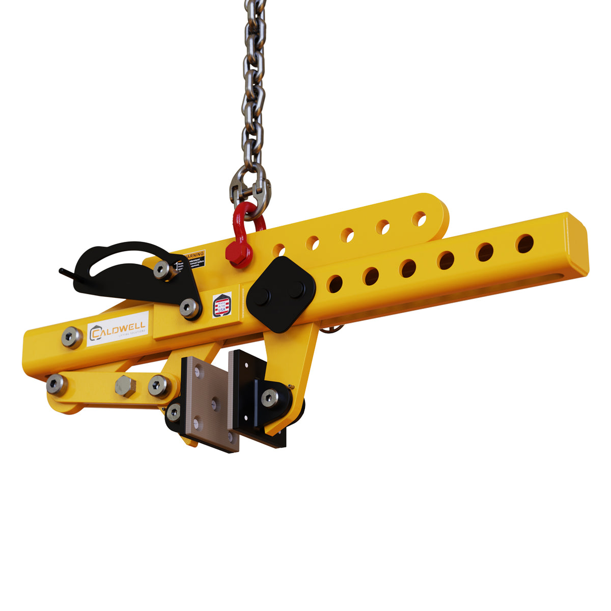 Caldwell Adjustable-Lift-Point Concrete Pressure Tong with Urethane Pads