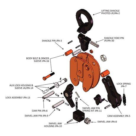 Caldwell Pivoting-Shackle Vertical Plate Clamp
