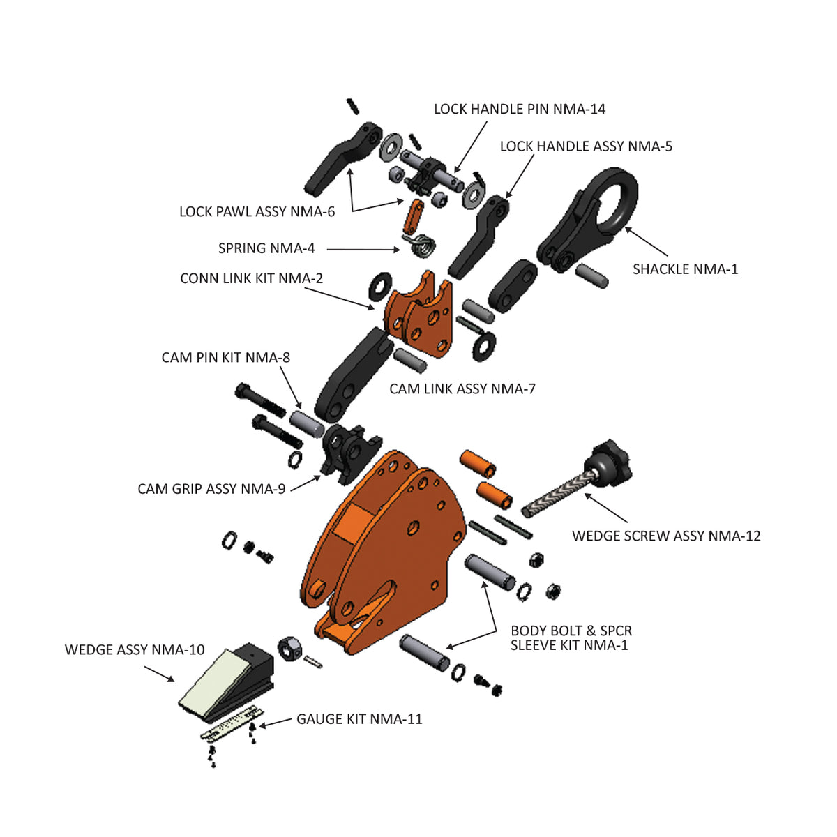 Caldwell Model NMA Locking Type