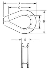 Thimbles Heavy Duty Stainless Steel 304