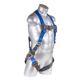 Mako™ Series Harness 5pt., Back/Side D-Rings, Pass-Thru Legs, Blue