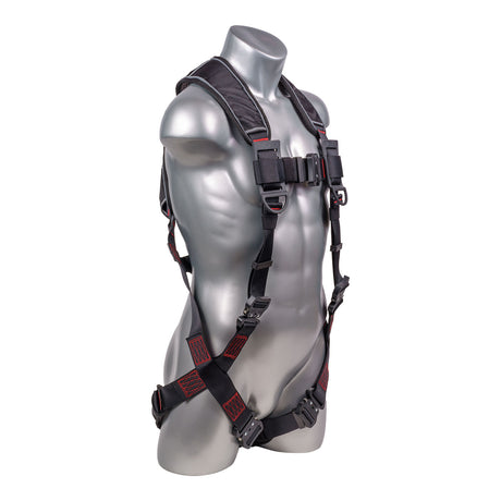 Akula™ Series Harness 5pt., Padded Back/Legs, QCB, Back  D-Ring and SRL Back Plate, Black