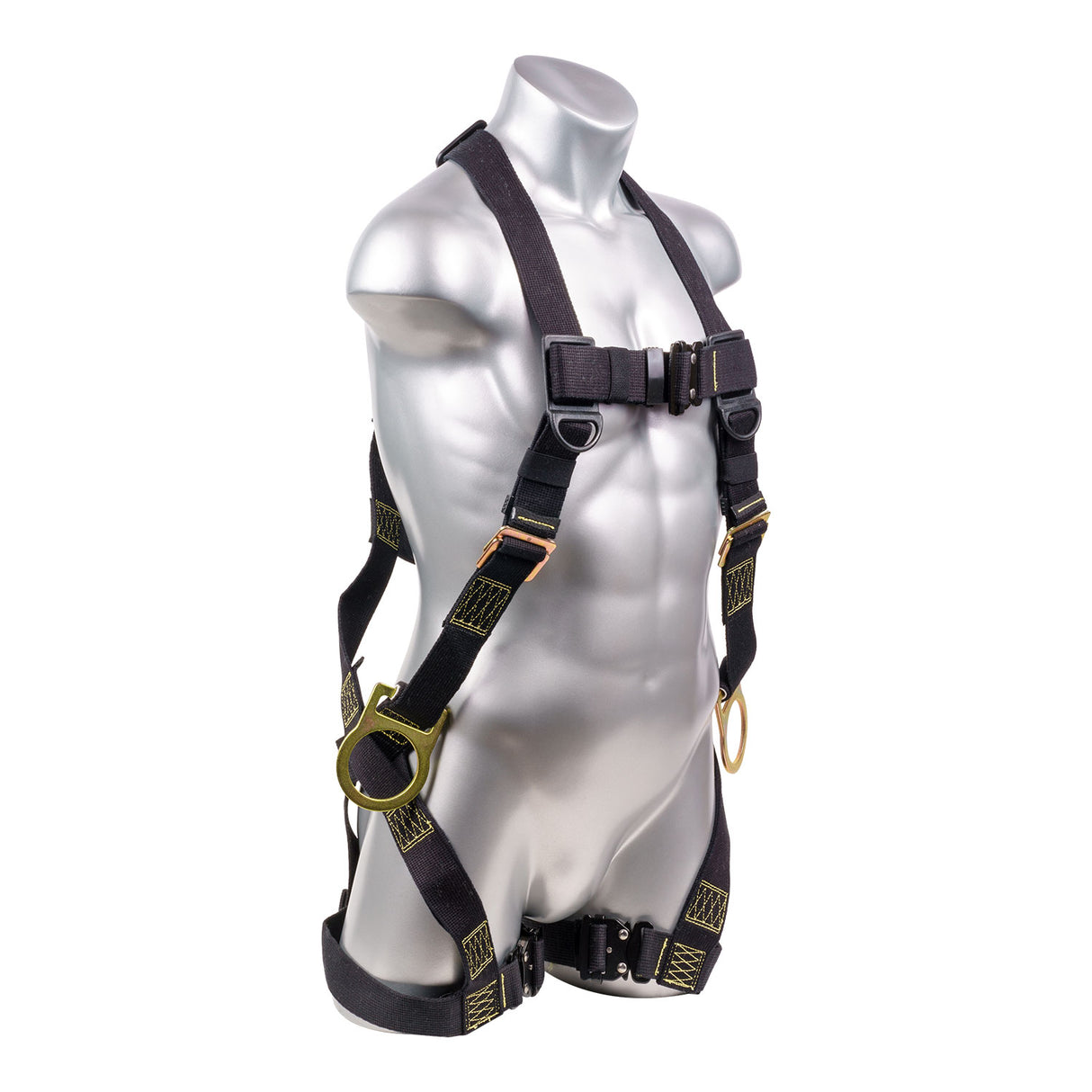 Stingray™ Series FR Harness 5pt., QCB Chest and  H-Style Legs, SRL Back Plate and Side D-Rings,  Black