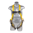 Harness 3pt., Tongue and Buckle Leg Straps, Back/Side D-Rings, Yellow